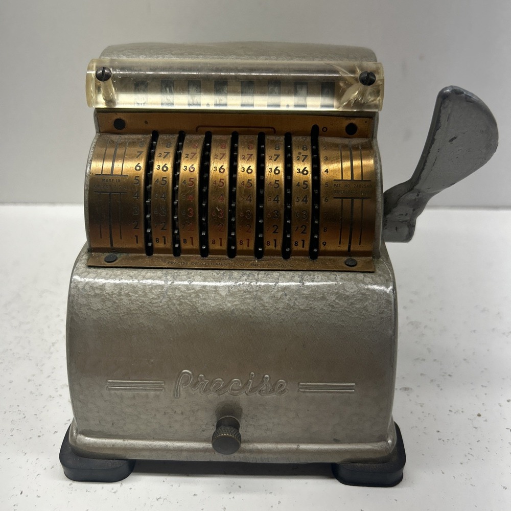Vintage Precise Mechanical Adding Machine Lever Handle - 1940s - Chicago - Works